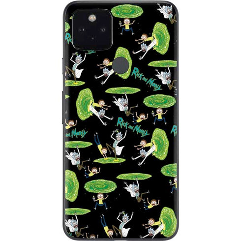 Adult Swim Rick and Morty Portal Pattern Google Pixel 4a 5G Skin